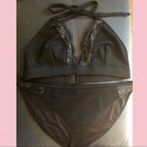 Wolf & Whistle Lace Trimmed Bikini Set